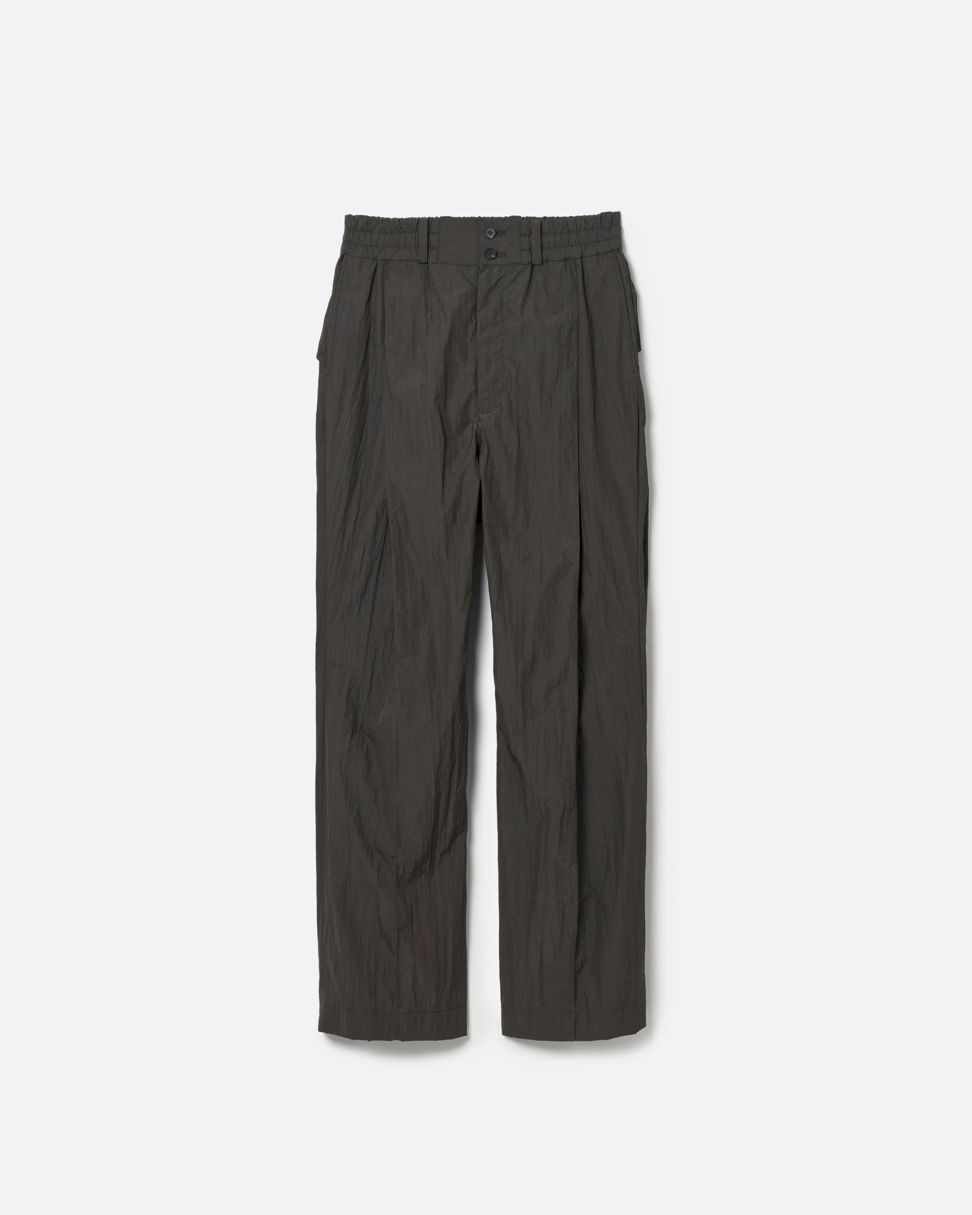 WASHER NYLON PINTUCK EASY TROUSERS .13【BUFFALO BROWN】