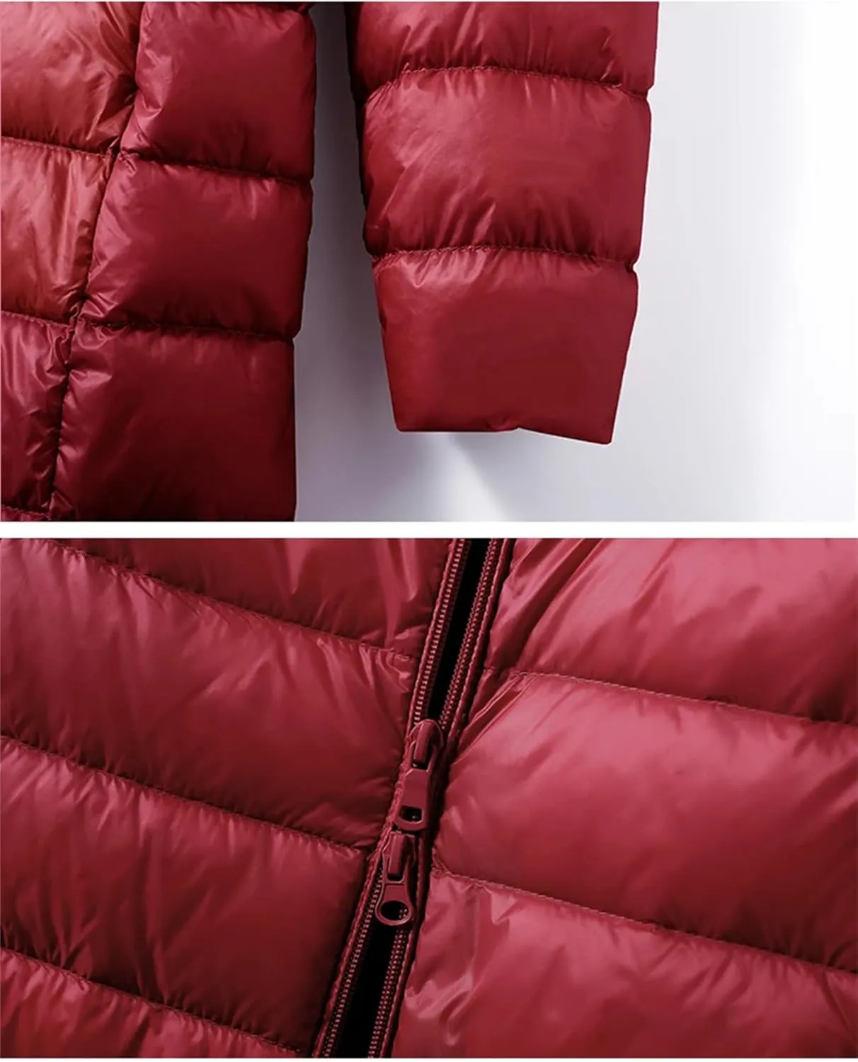 Women Hood Detachable Winter Coat Female Puffer Down Jacket Portable light Long Coat