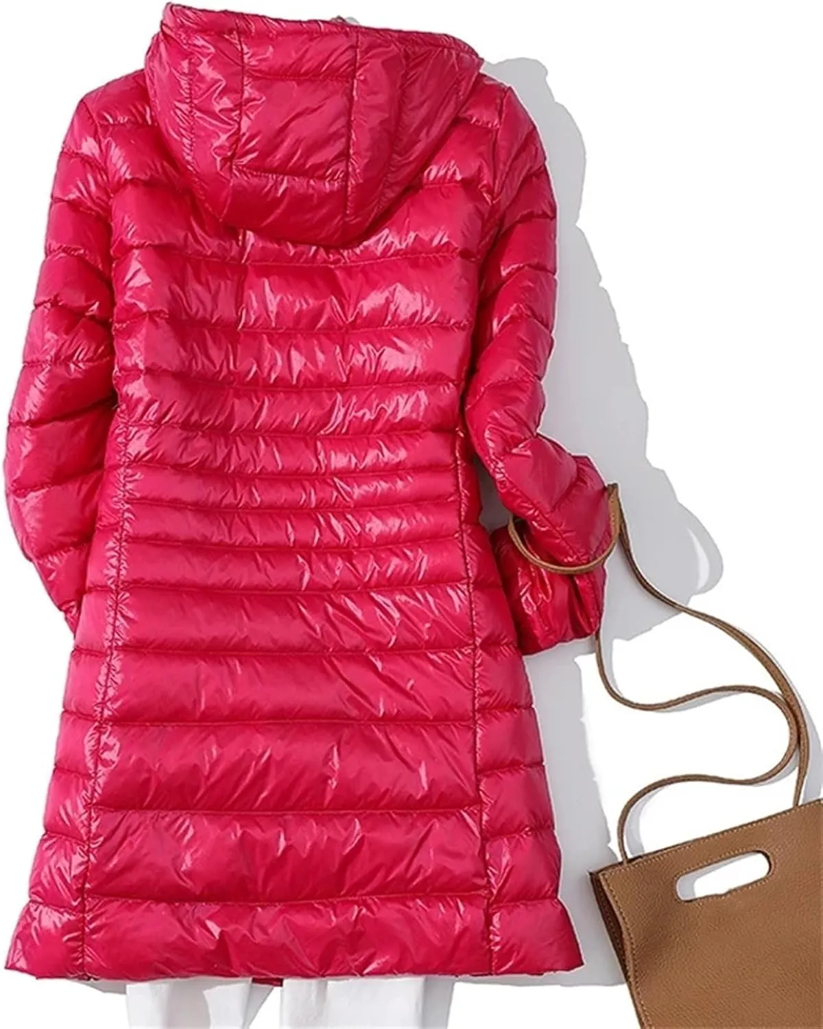 Women Puffer Jackets light Duck Down Jacket Winter Portable Hooded Parka Coat Windproof Outwear