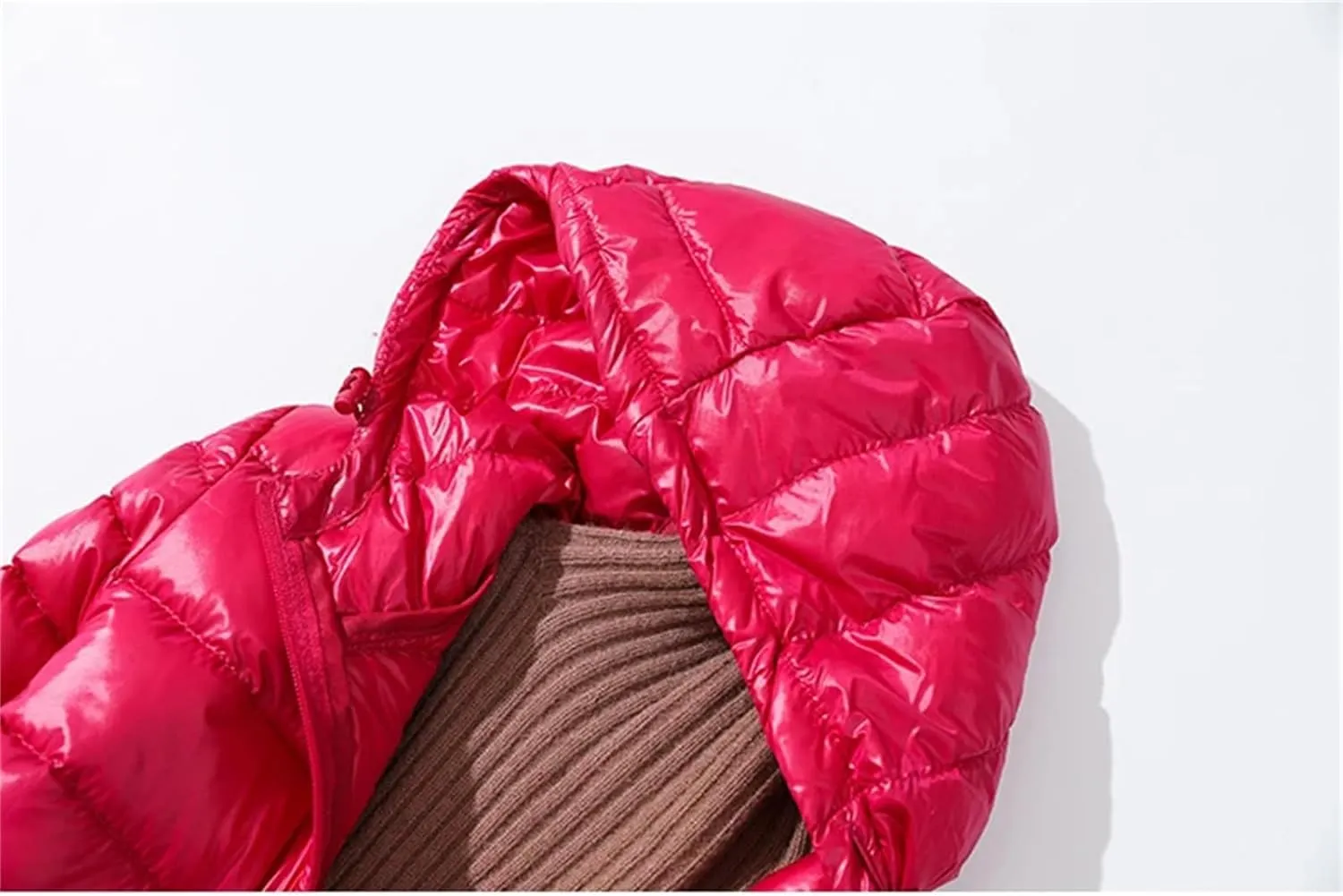 Women Puffer Jackets light Duck Down Jacket Winter Portable Hooded Parka Coat Windproof Outwear