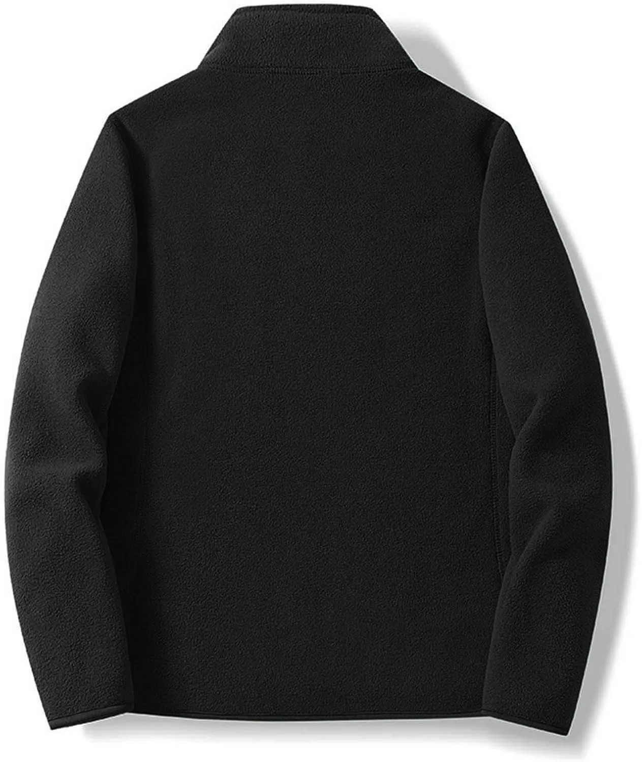 Womens Fleece Jacket with Hood Warm Comfy Soft Winter Coats Loose Fit Long Sleeve Padded Outwear Full Zip Cardigan Coat