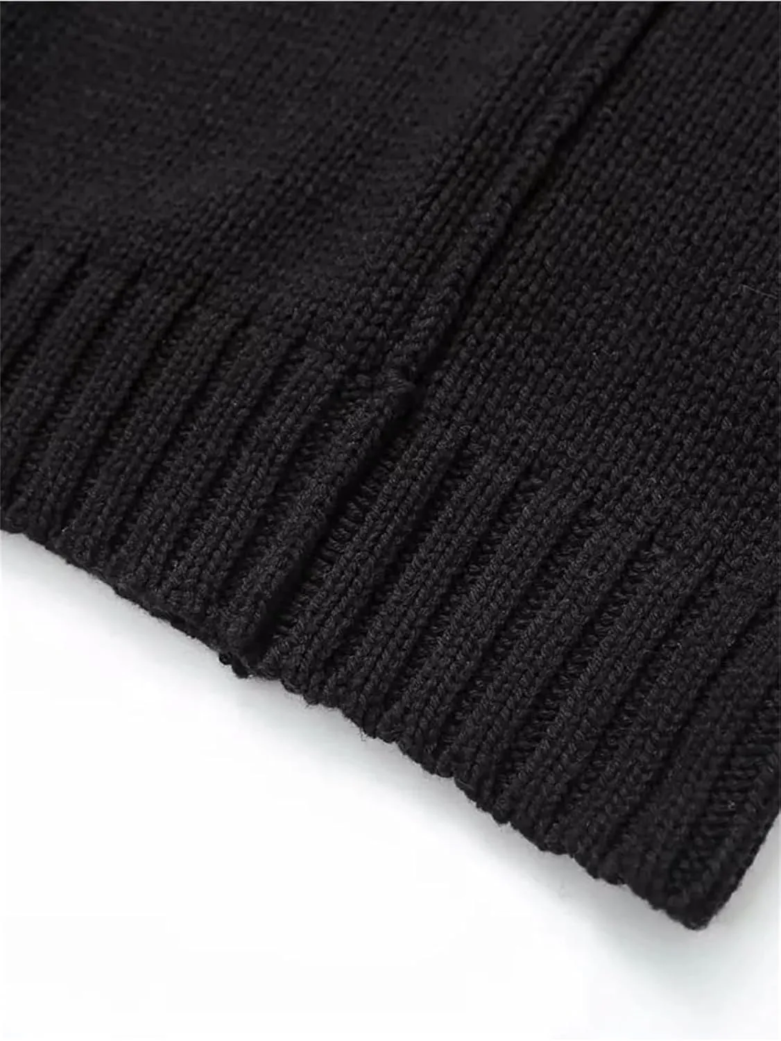 Women's Turtleneck Sweater Retro Loose Top Chic Oversized Knitted Top Sweater