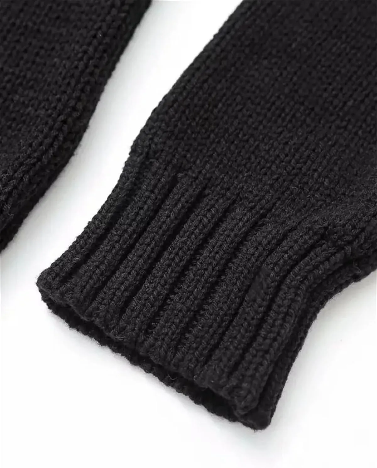 Women's Turtleneck Sweater Retro Loose Top Chic Oversized Knitted Top Sweater
